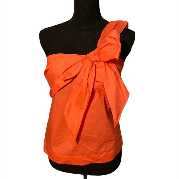 NWT J Crew One Shoulder Bow Top in Wildflower Pink - Picture 2 of 8